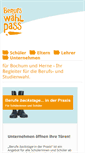Mobile Screenshot of berufswahlpass-bochum.de